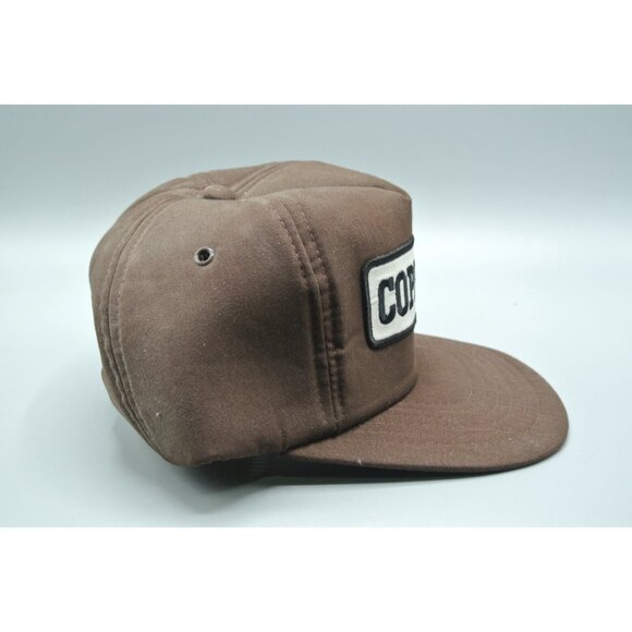 Copps Buildall Trucker Hat Cotton Snapback Athletic Headwear OS Vtg Brown White - Picture 5 of 7